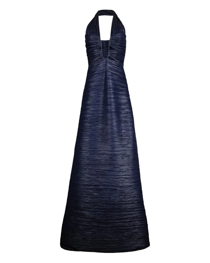Cult Gaia Jahzara Halter-neck Dress Blue