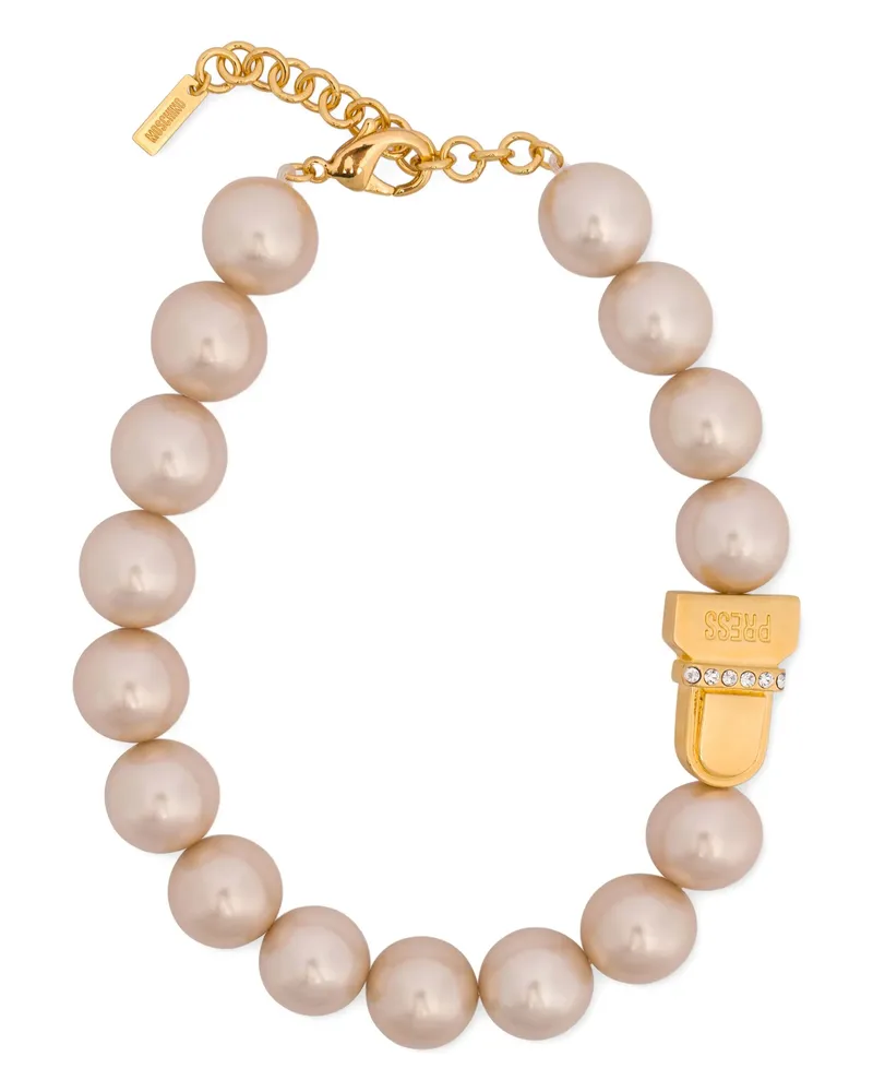 Moschino Faux-pearl Necklace White