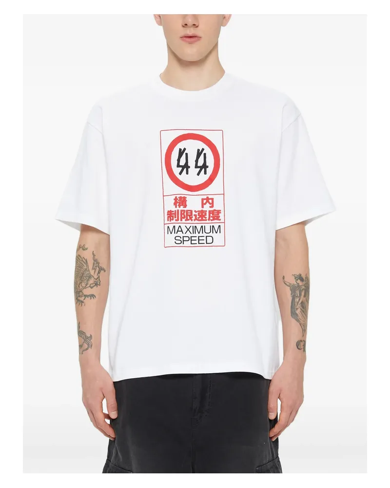 44 LABEL GROUP Jersey Graphic-print T-shirt White