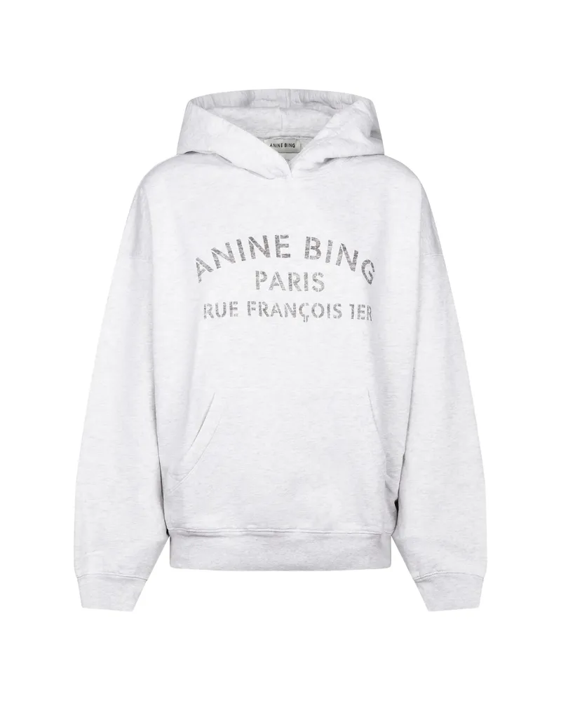 Anine Bing Harvey Sweatshirt Paris Stencil Grey