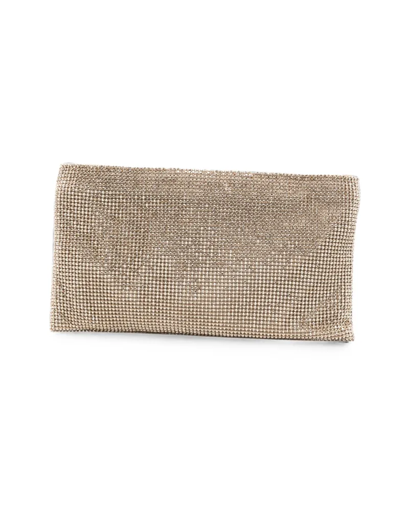 Benedetta Bruzziches Your Best Friend La Petite Embellished Chain Clutch Bag Gold