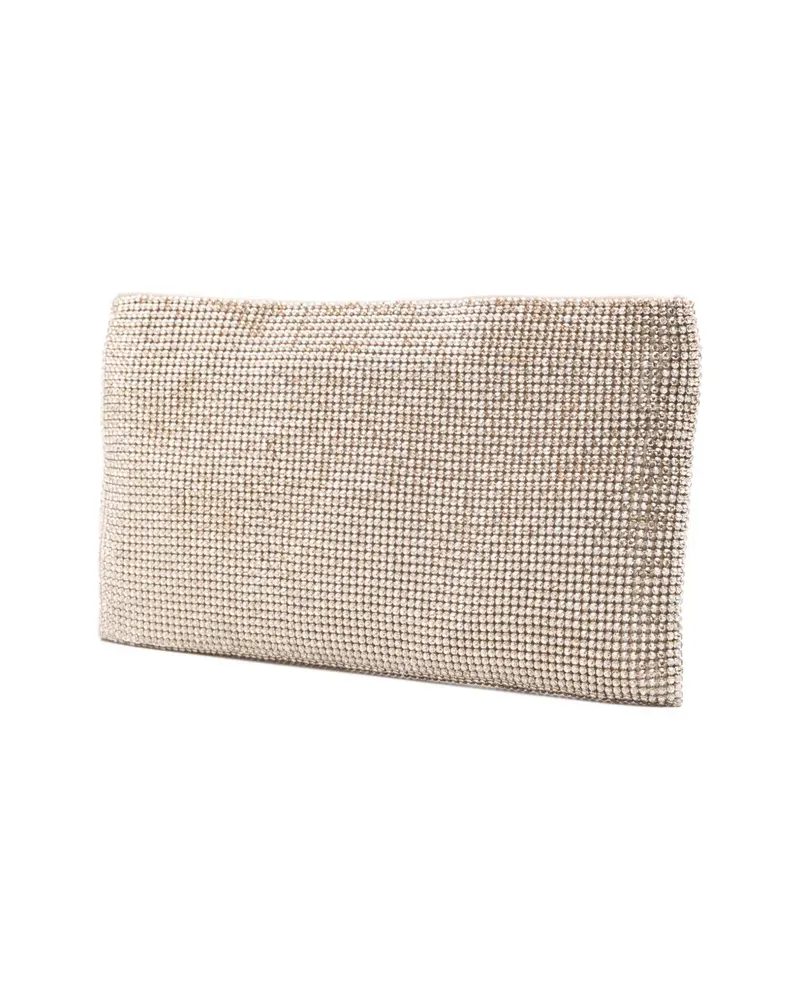 Benedetta Bruzziches Your Best Friend La Petite Embellished Chain Clutch Bag Gold