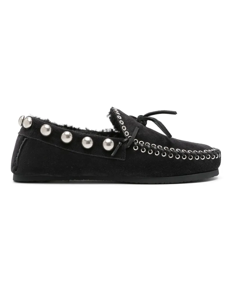 Isabel Marant Fitza Shearling Loafers Black