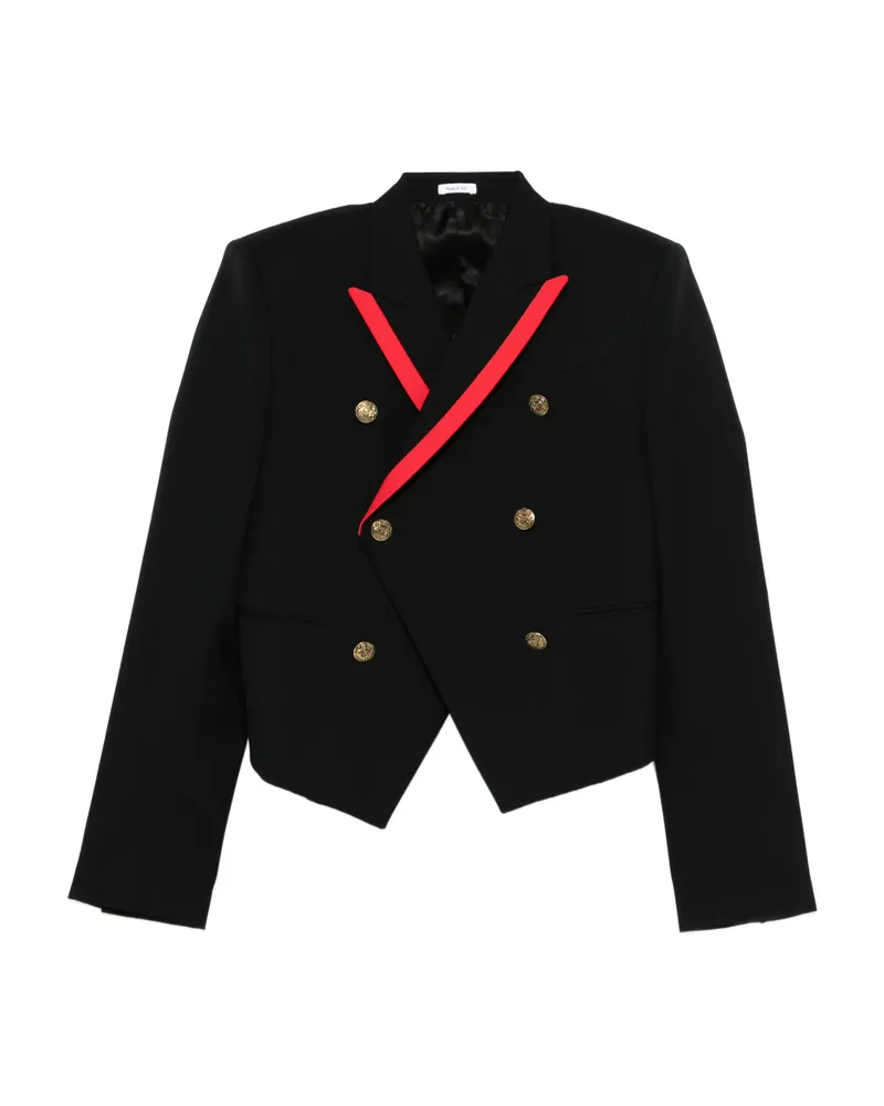 Alexander McQueen Double-breasted Trim Blazer Black