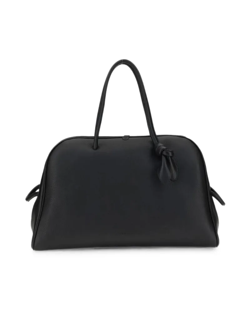 Jacquemus Large Tourism Leather Tote Bag Black