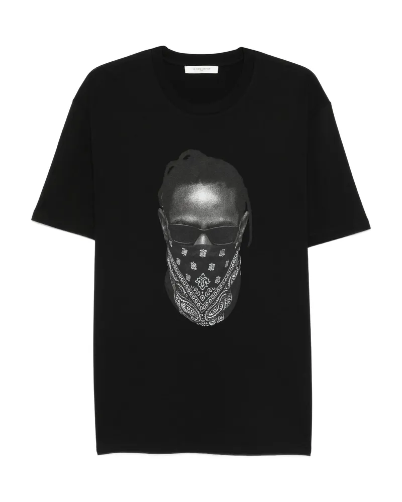 IH NOM UH NIT Mask-print T-shirt Black