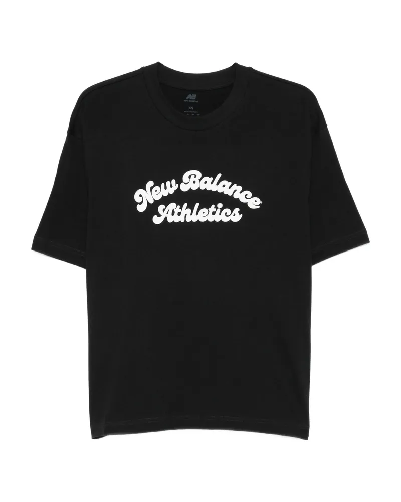 New Balance Script-logo Cotton Top Black