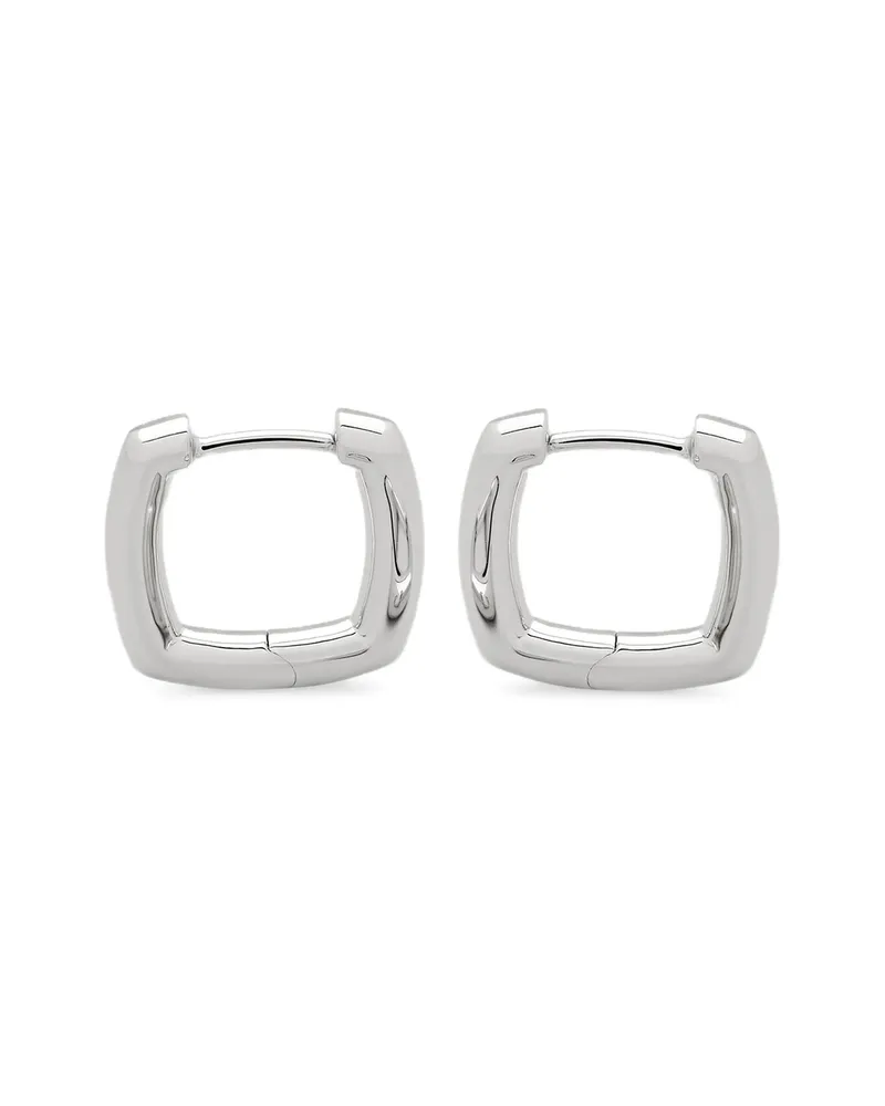 Tom Wood Square-shape Hoop Earrings Grey