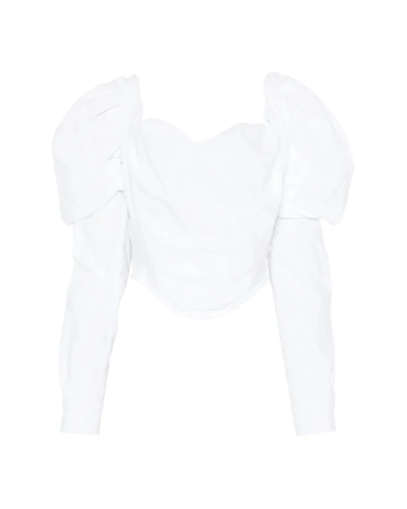 Vivienne Westwood LS Sunday Puff-sleeve Corset Top White