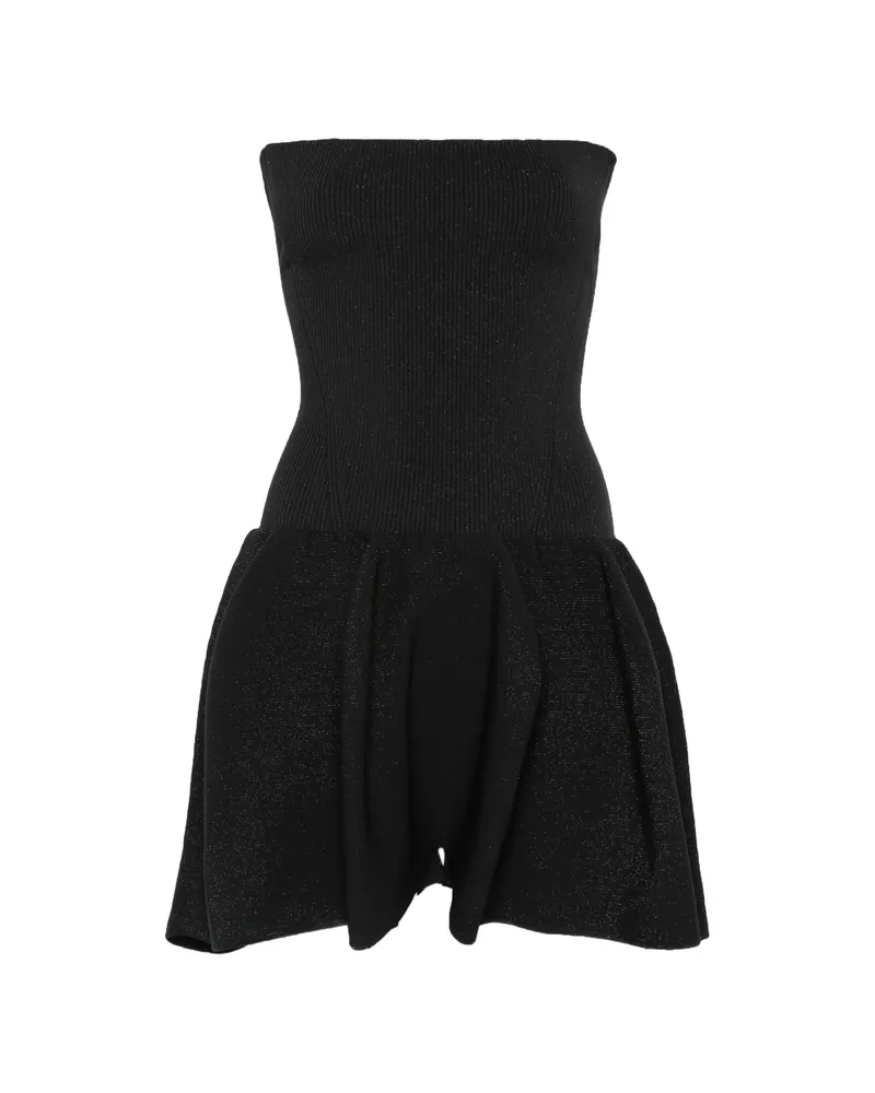 CFCL Strapless Flared Playsuit Black