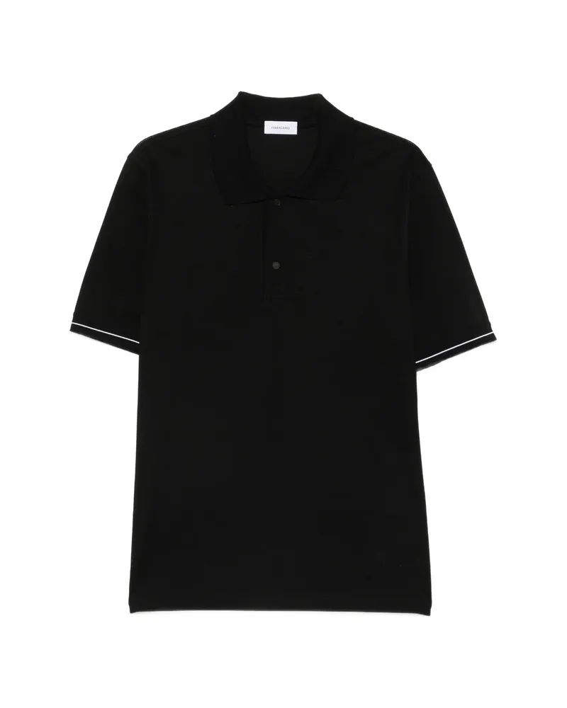 Ferragamo Short-sleeve Polo Shirt Black