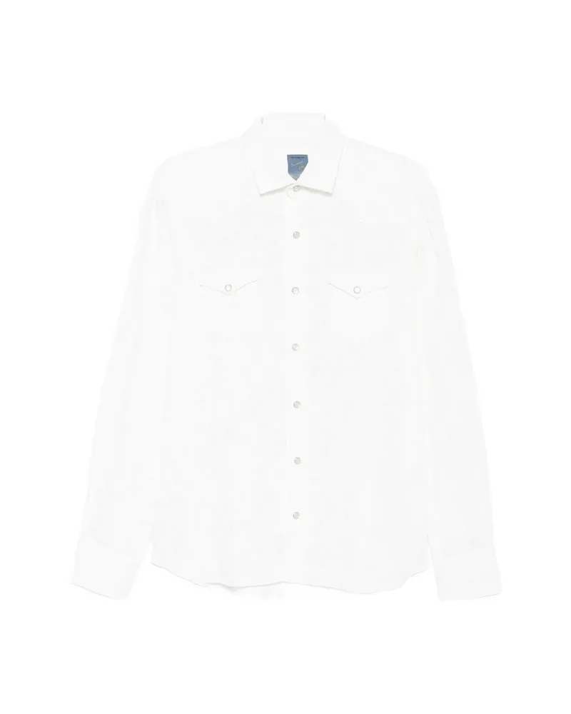 BARBA Chest-pocket Shirt White