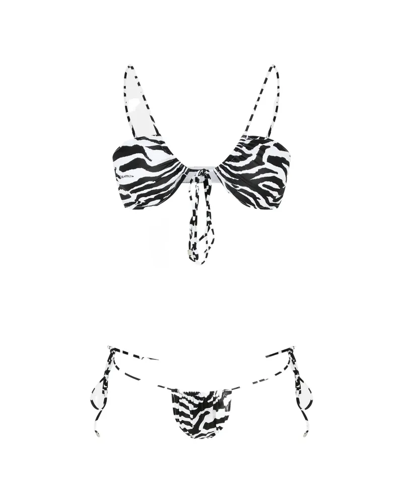 ATTICO White And Black Bikini White