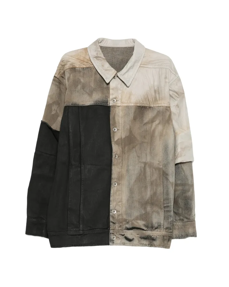 DRKSHDW by Rick Owens Jumbo Worker Panelled Jacket Neutrals