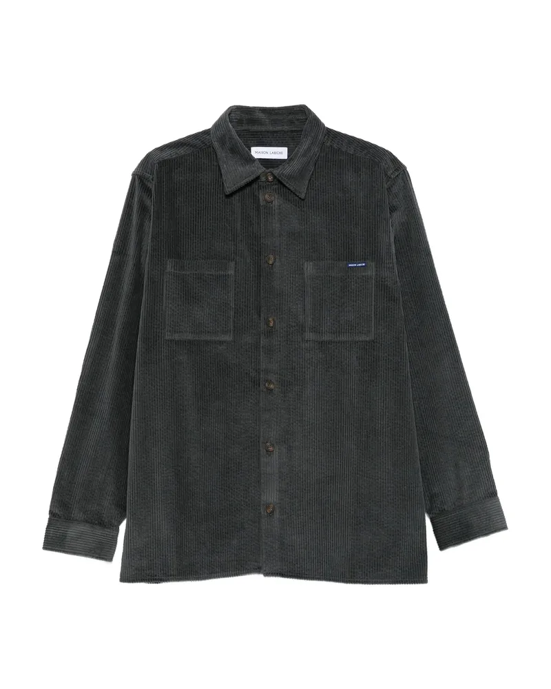 Maison Labiche Monge Corduroy Pocket Shirt Green