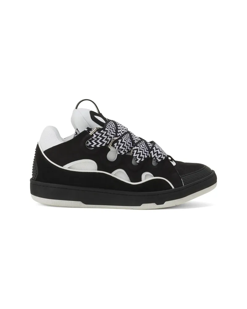 Lanvin Zigzag Lace-up Sneakers Black