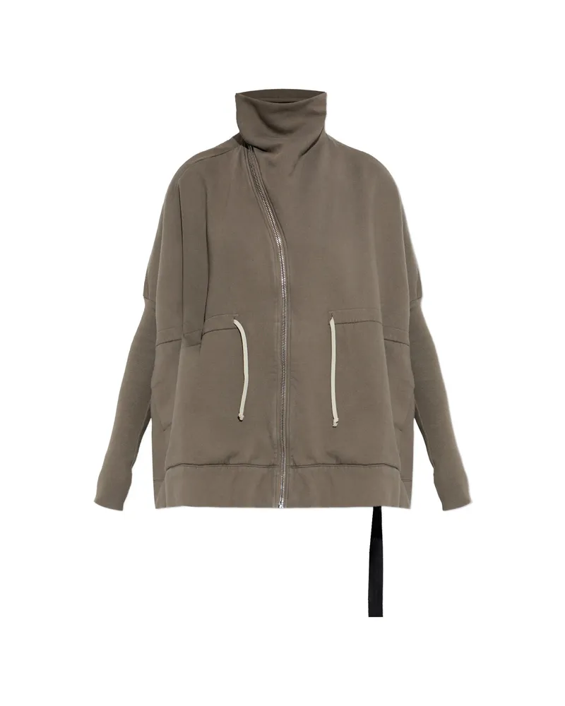 DRKSHDW by Rick Owens Zip Cotton Sweater Grey