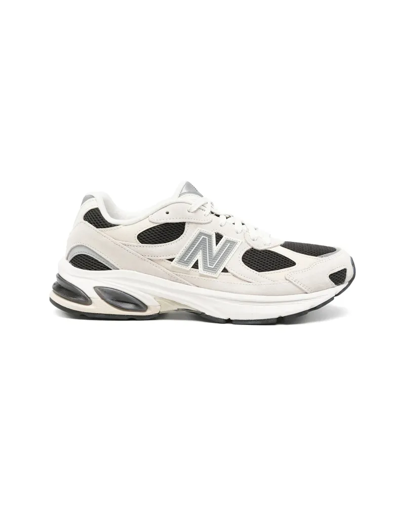 New Balance Logo-patch Panelled Sneakers Neutrals