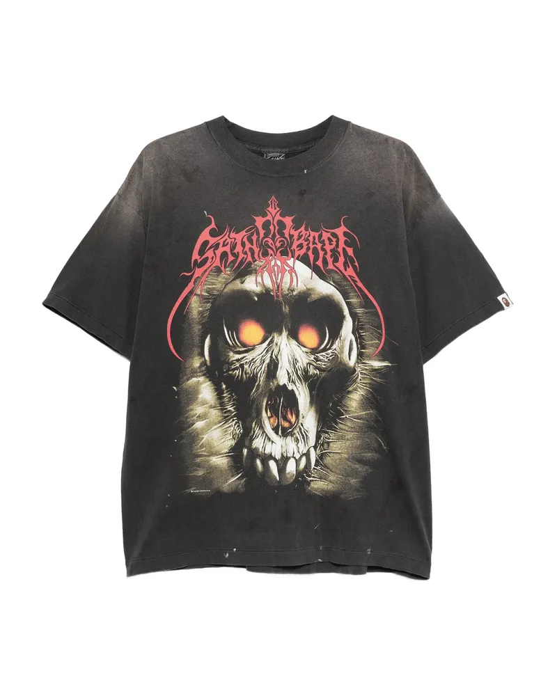 SAINT MXXXXXX Graphic-print T-shirt Black