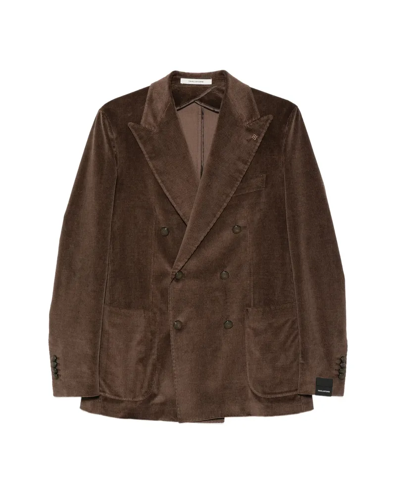 Tagliatore Double-breasted Corduroy Jacket Brown