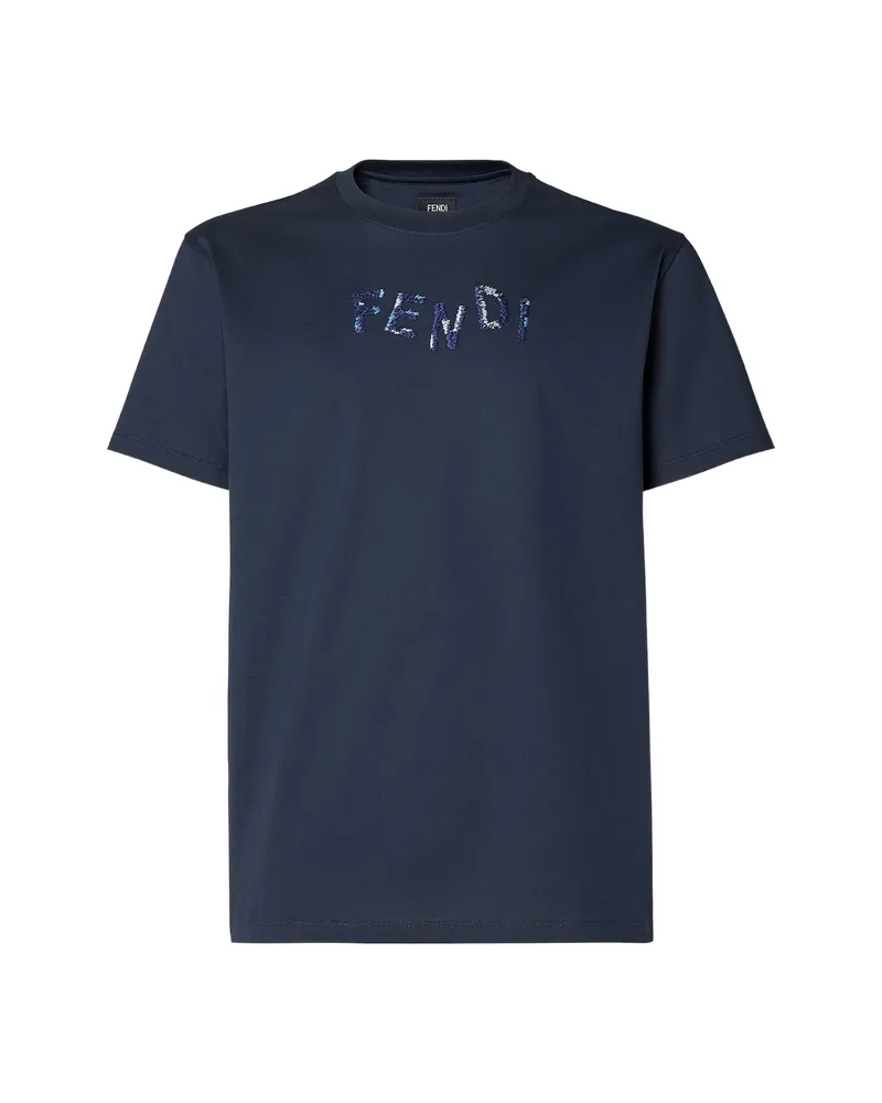 Fendi Cotton T-shirt Blue
