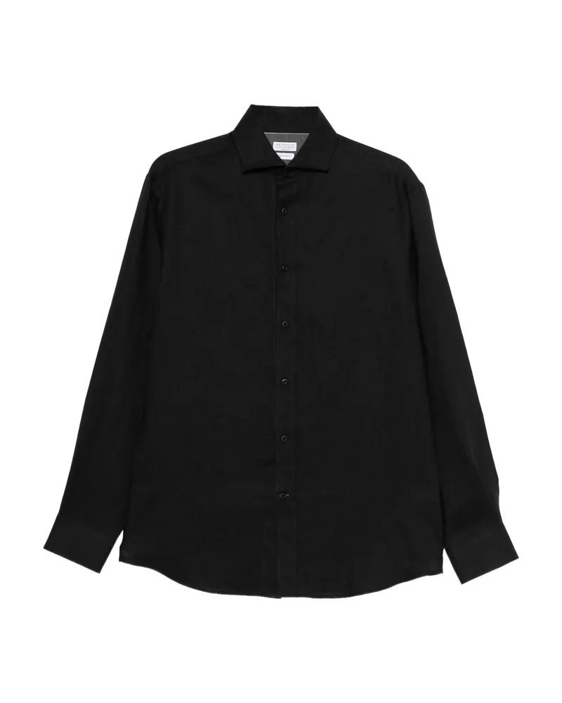 Brunello Cucinelli Buttoned Long-sleeved Shirt Black