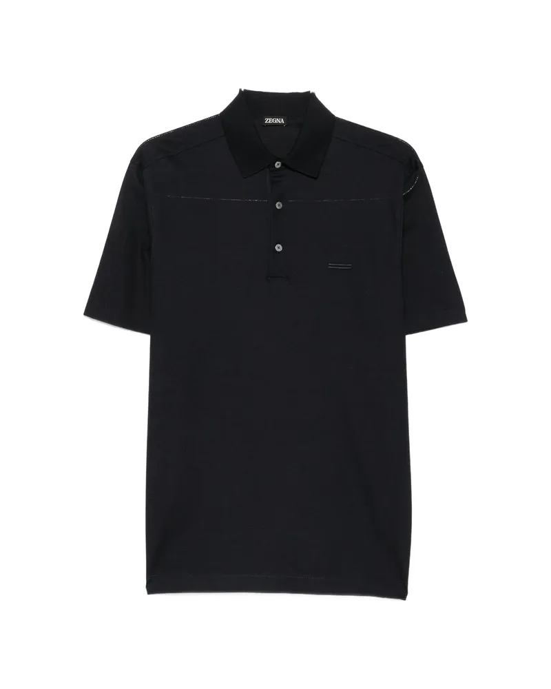Ermenegildo Zegna Short-sleeve Polo Shirt Blue