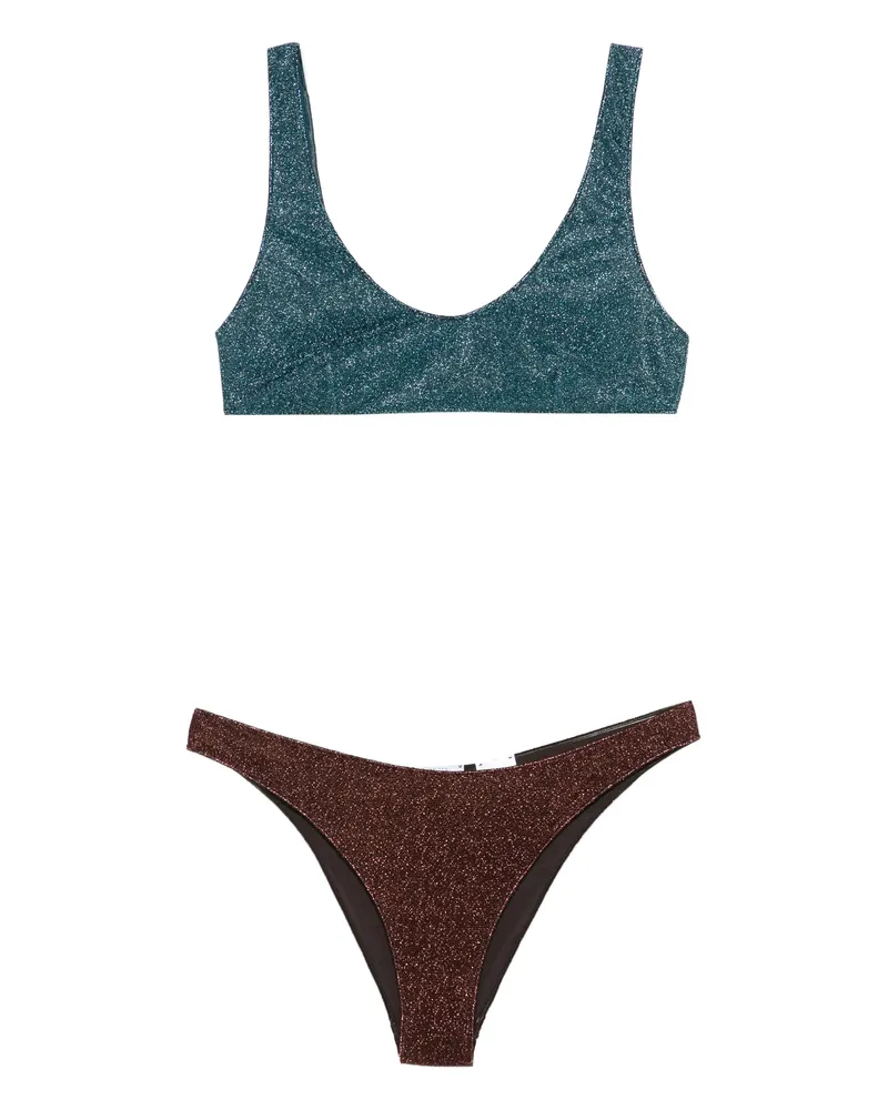 Oséree Scoop-neck Bikini Blue