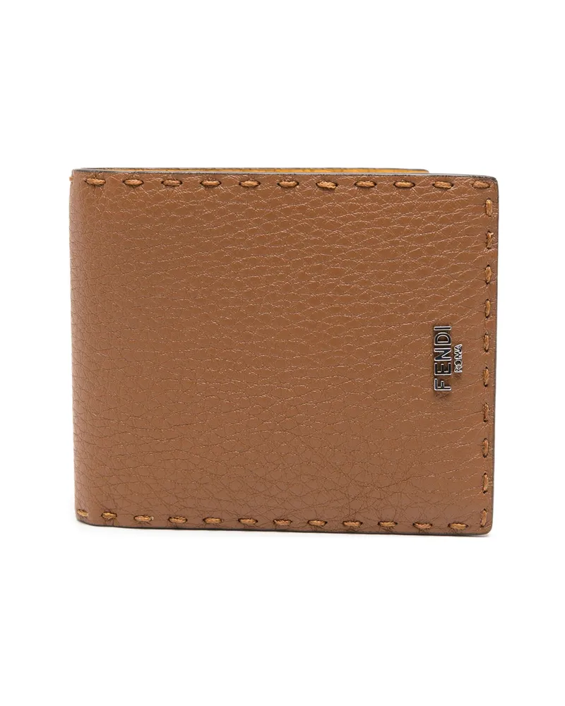 Fendi Selleria Stitching Wallet Brown