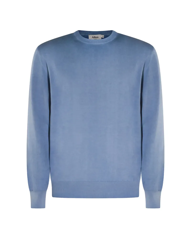 Altea Ribbed Crewneck Sweater Blue
