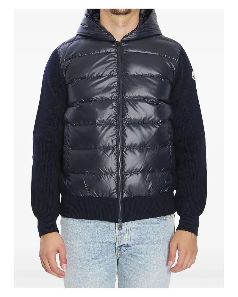 Moncler Logo-patch Padded Jacket Blue