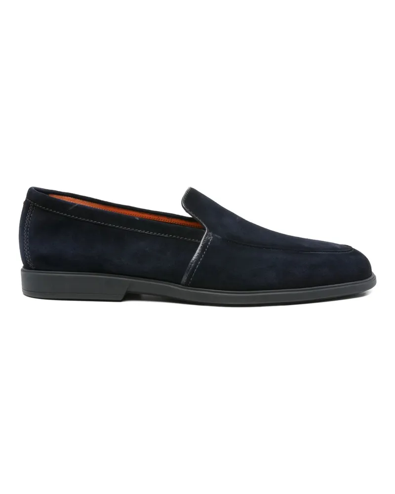 Santoni Suede Loafers Blue