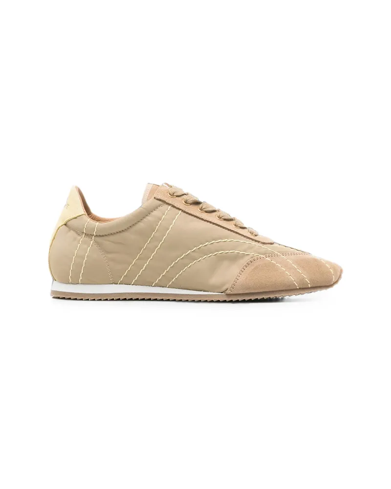 Totême Contrast-stitch Panelled Sneakers Neutrals