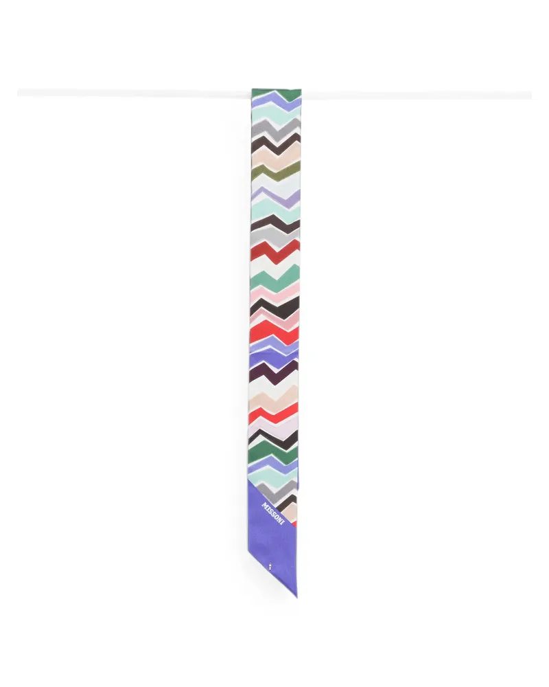 Missoni Zigzag-print Scarf Purple