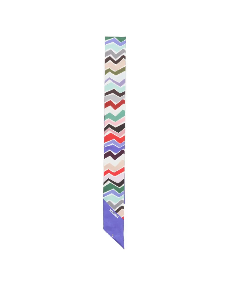Missoni Zigzag-print Scarf Purple