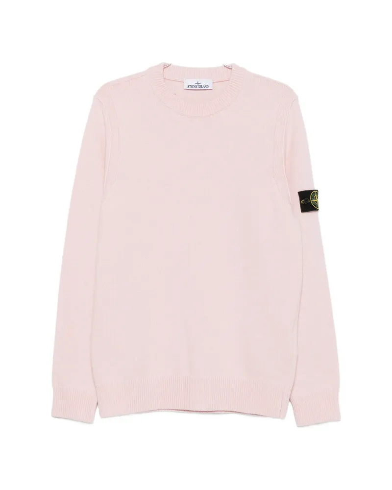 Stone Island Logo-patch Sweater Pink
