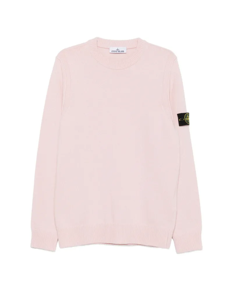 Stone Island Logo-patch Sweater Pink