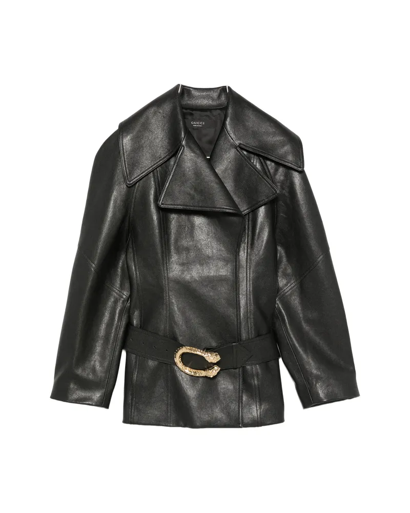 Gucci Dionysus Belted Jacket Black