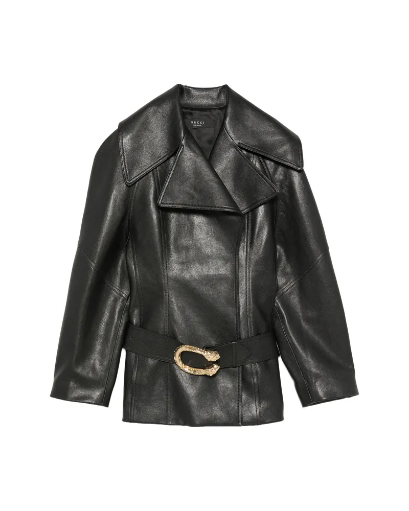 Gucci Dionysus Belted Jacket Black