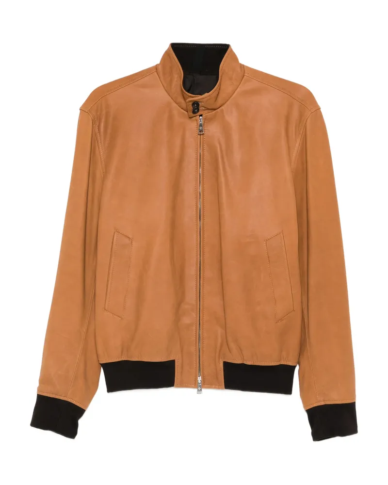 Tagliatore Ice Zip-up Jacket Brown