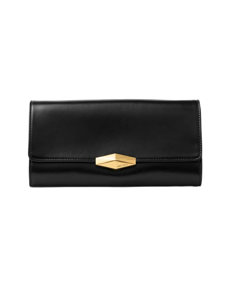 Jimmy Choo Cinch Leather Clutch Bag Black