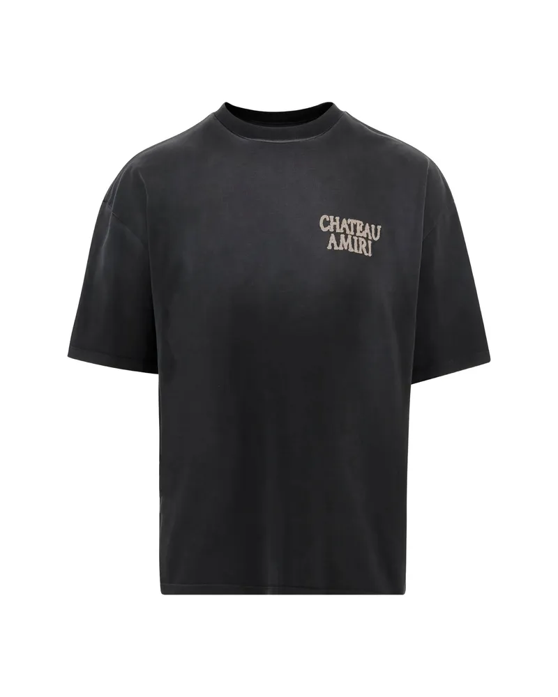 Amiri Logo-detail Printed T-shirt Black