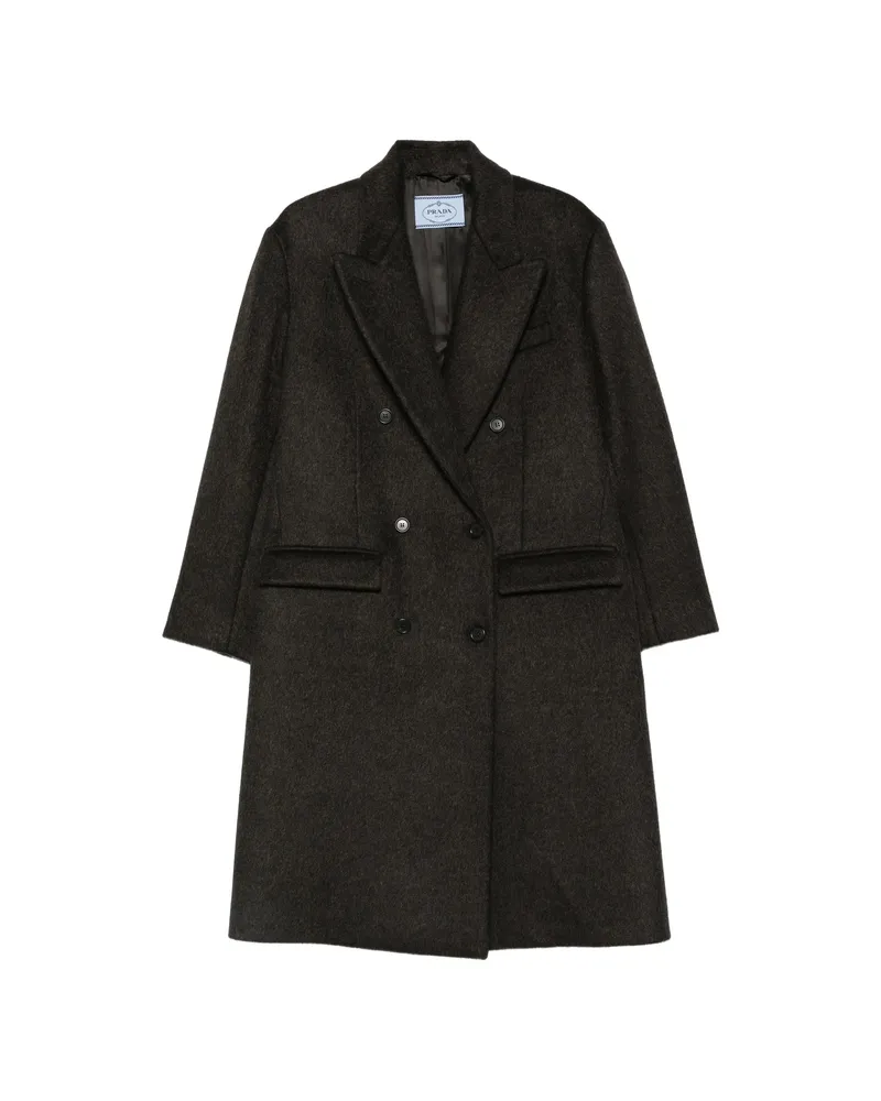 Prada Double-breasted Coat Brown