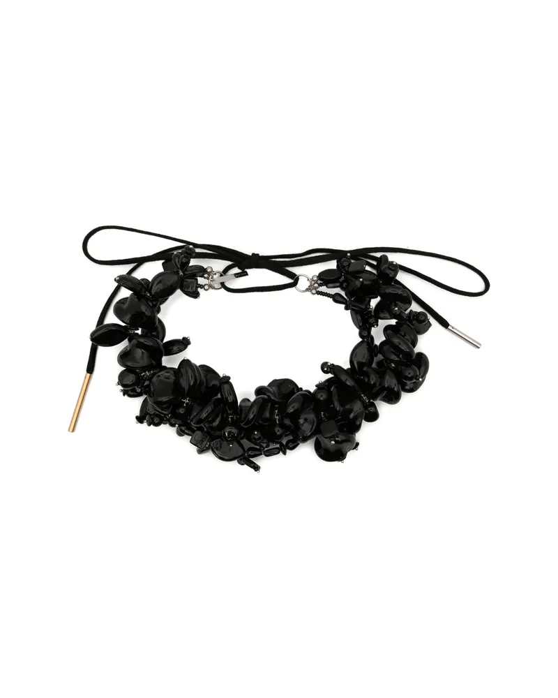 Dries van Noten Beaded-embellished Necklace Silver