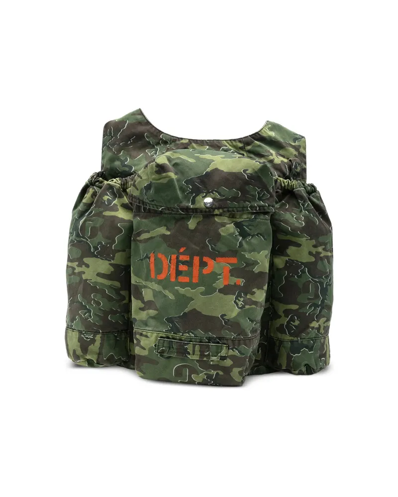 GALLERY DEPT. Camouflage-print Vest-style Backpack Green