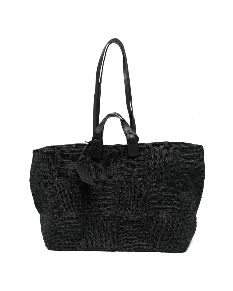 IBELIV Woven Tote Bag Black