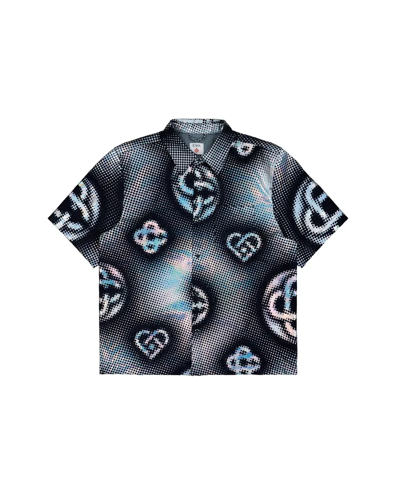 Casablanca Paris Pearlescent Monogram Shirt Black