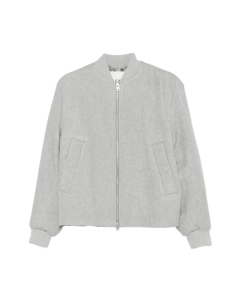 Closed Zip-up Bomber Jacket Grey