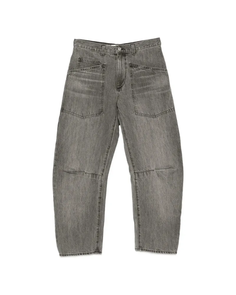 Nili Lotan Faded Patch-pocket Jeans Grey