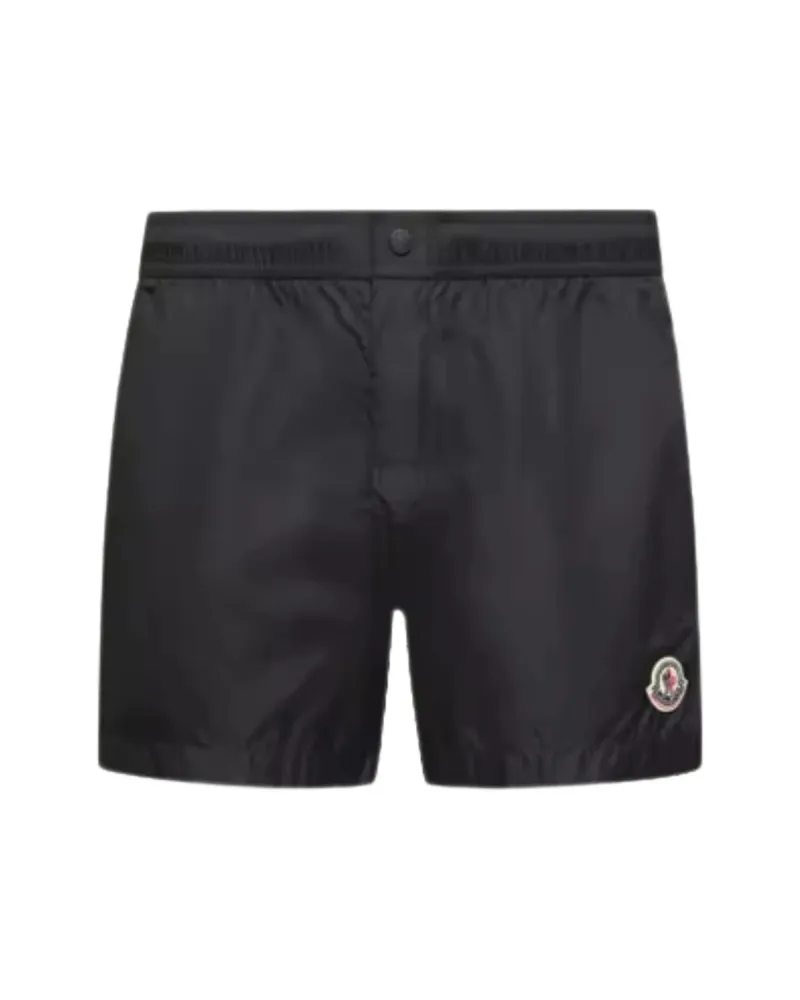 Moncler Logo-patch Swim Shorts Black